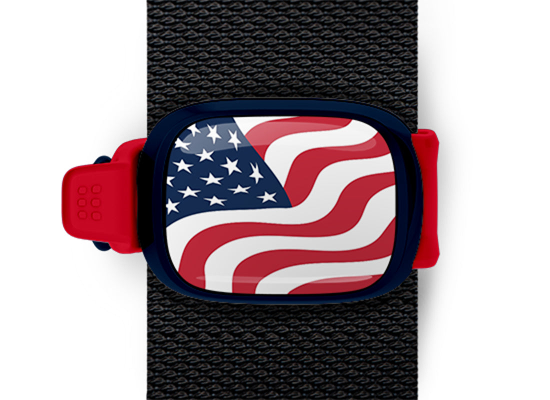 Usa Flag Bag Tag Stwrap