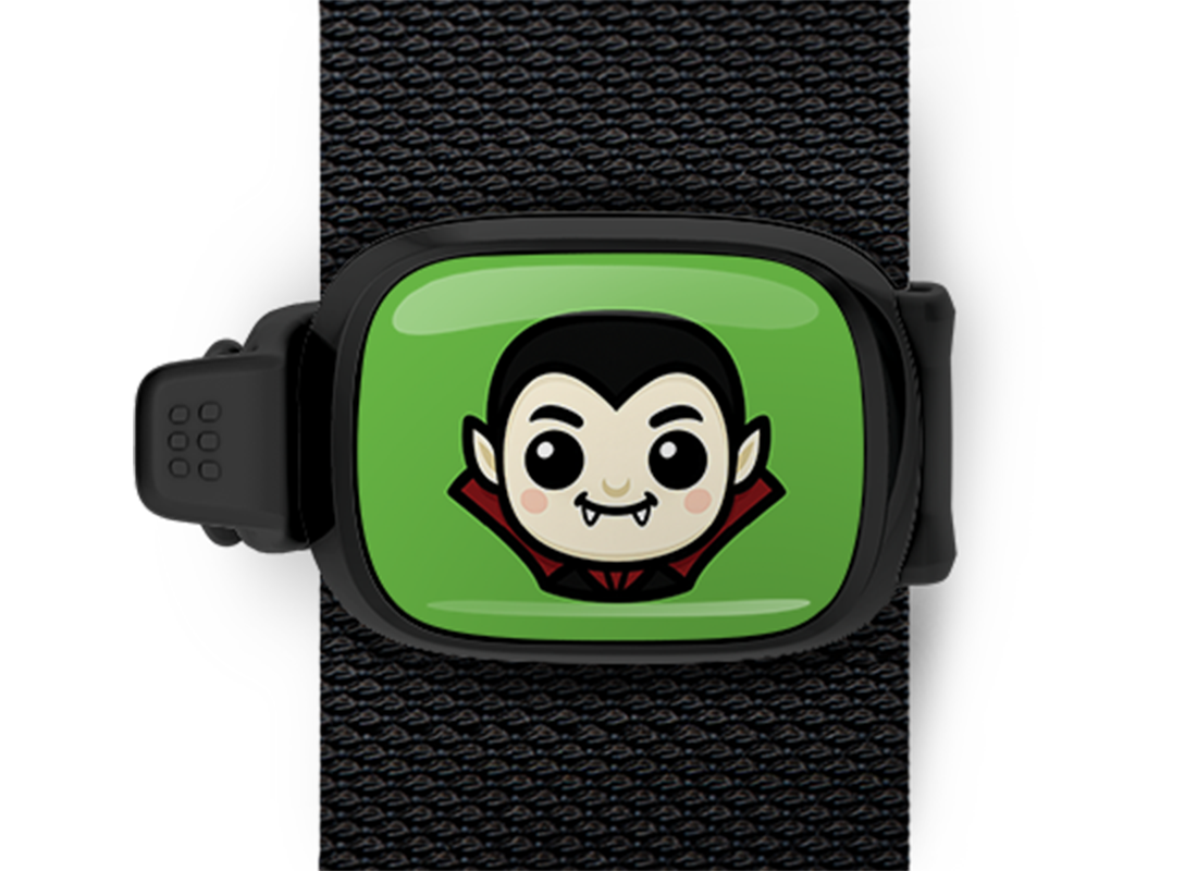 Vampire halloween bag tag Stwrap with default title case mounted on backpack strap