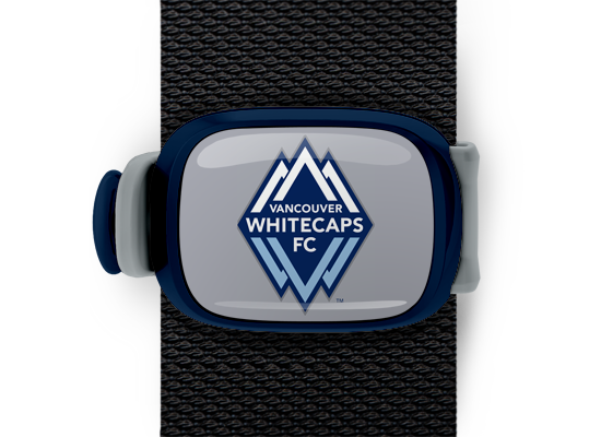 Vancouver Whitecaps Fc Bag Tag mounted on a bag strap