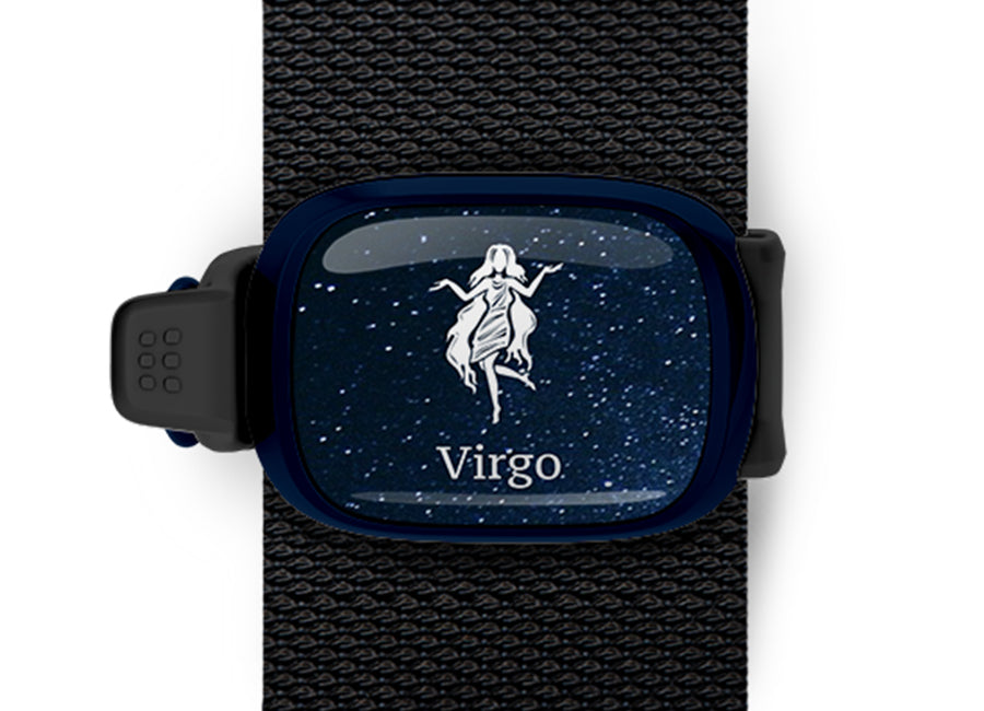 Virgo Zodiac Bag Tag by Stwrap flat strap-mounted astrology bag tag