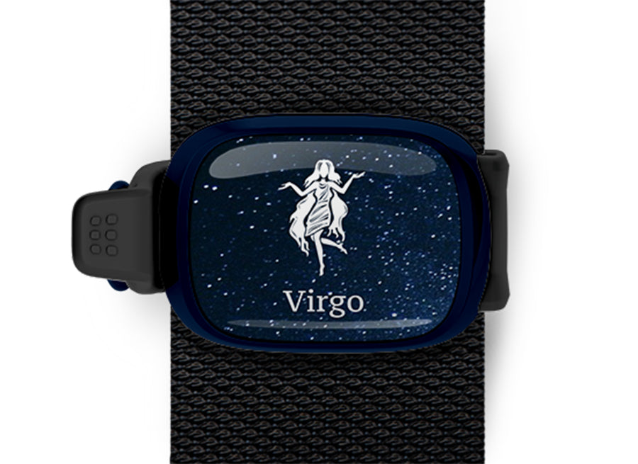 Virgo Zodiac Bag Tag by Stwrap flat strap-mounted astrology bag tag